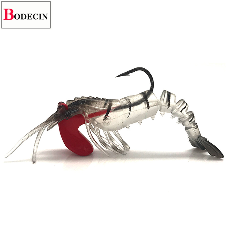 1 mồi giả hình tôm chất liệu silicon cho câu cá