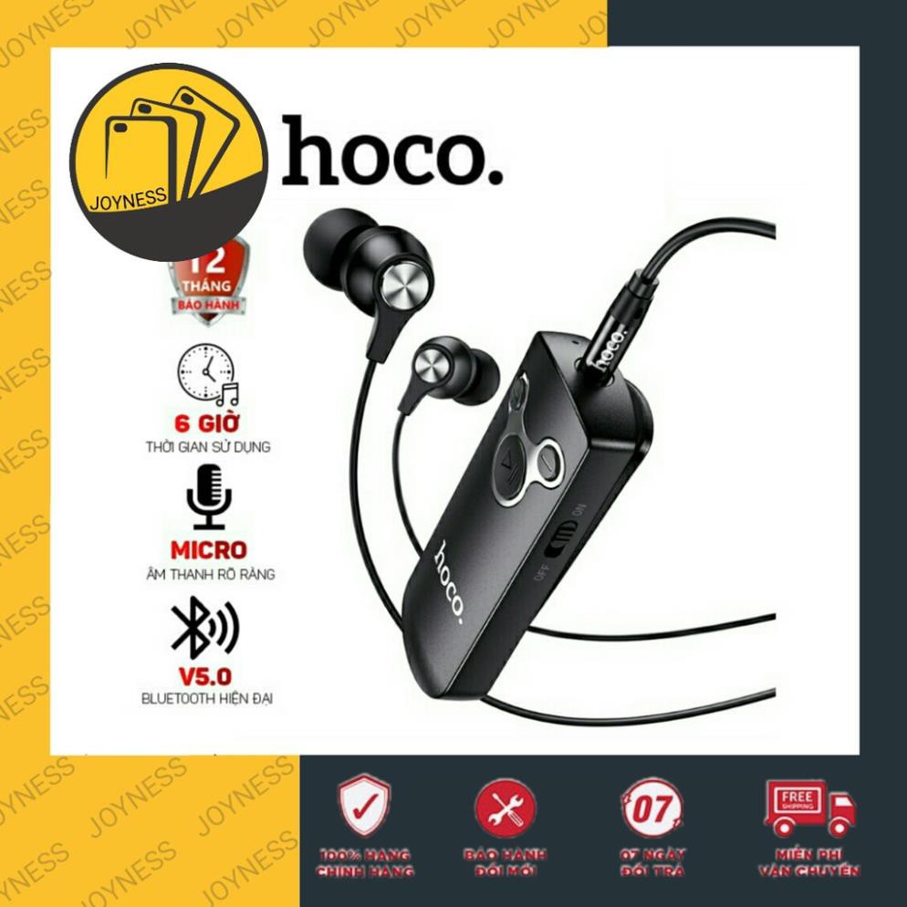 Tai Nghe Bluetooth Hoco E52 Có Cài Áo Hỗ Trợ 6 Giờ Đàm Thoại Liên Tục - Bảo Hành 12 Tháng Chính Hãng