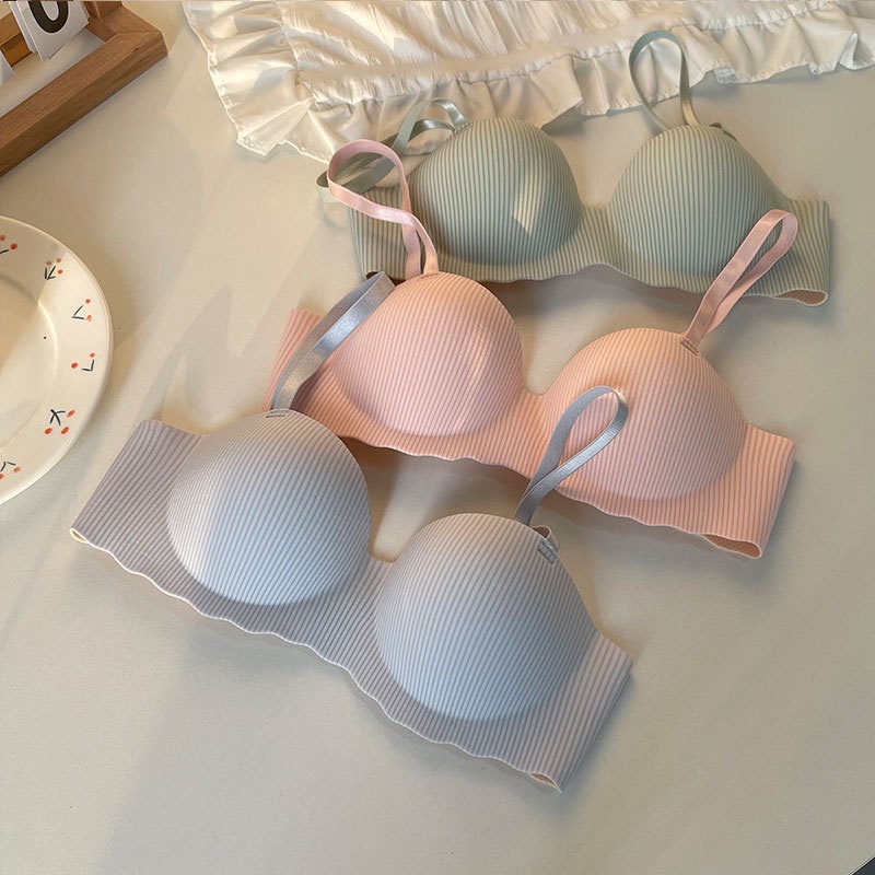 Áo Ngực Không Gọng Mềm Mại Kẻ Sọc Size 32-38AB Có Thể Điều Chỉnh Quyến Rũ Cho Nữ