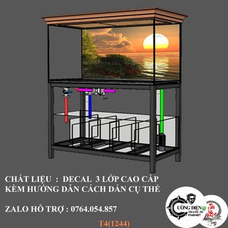 Tranh dán hồ cá thuỷ sinh ,có keo sẵn, nhiều kích thướt chọn lựa