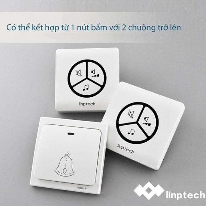 Chuông Không Dây Không Dùng Pin Báo Khách Thông Minh LINPTECH LP100SW