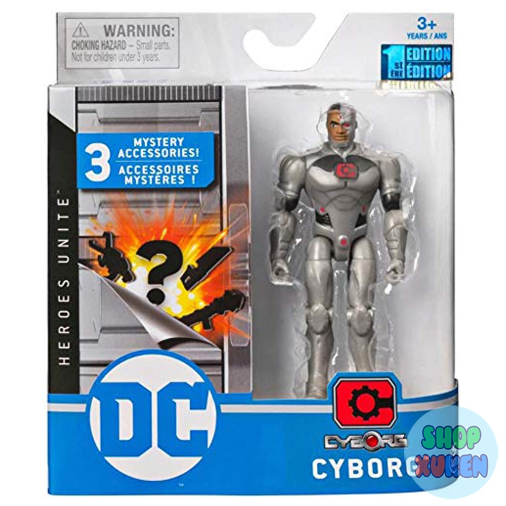 Mô hình siêu anh hùng DC - Superman, Flash, Cyborg, Shazam và Black Superman - Shopxuken