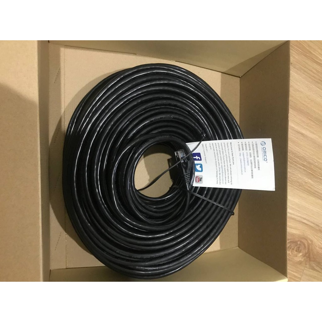80M Dây Mạng Cat6 Orico Chính Hãng - Bấm Sẵn 2 Đầu - Chân Mạ Vàng - Tốc Độ Kết Nối Ổn Định Tốc Độ Cao 1000Mbps