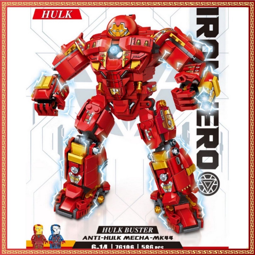 Mô Hình IRON HULK BUSTER Lắp Ráp ❤️Hanrui Offical❤️