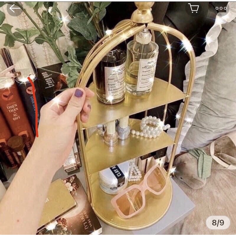 Kệ lồng chim đựng mỹ phẩm