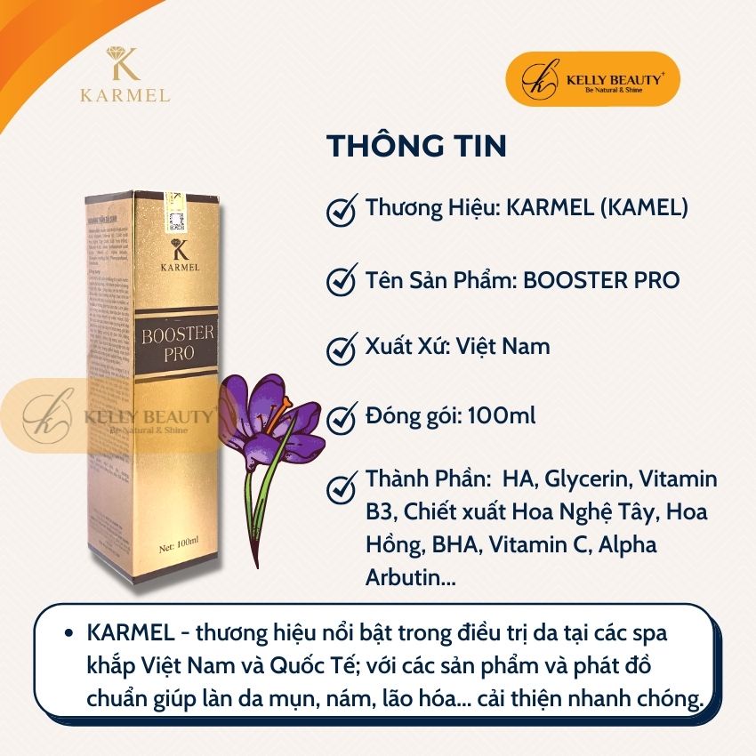 Khoáng Thần Sáng Da KARMEL 100ml – Tăng Cường Giữ Ẩm; Giúp Mịn Màng, Trắng Sáng Da; Chống Lão Hóa | Kelly Beauty