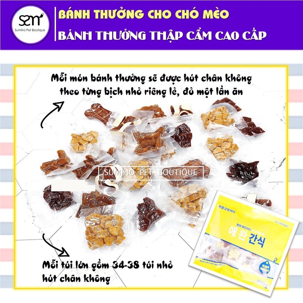 Bánh thưởng cho chó Captain (mix nhiều loại bánh thưởng bò gà cá) thức ăn cho chó
