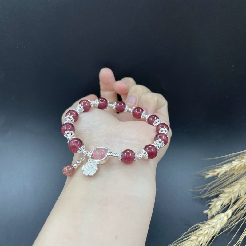 Vòng Tay Đá phong thủy phối Chram Bạc 925