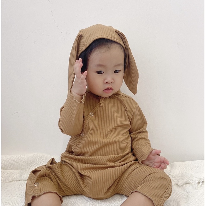 P'ti chou - Body PUNI Kèm Mũ Thỏ Bodysuit Dành Cho Bé Trai Bé Gái