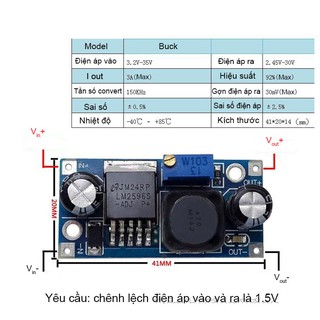 Module hạ áp LM2596HVS DC-DC 3A (tụ nhôm)
