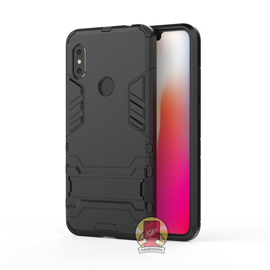 Ốp Lưng Cho Redmi Note 6 IRON - MAN Nhựa PC Cứng Viền Dẻo Chống Sốc