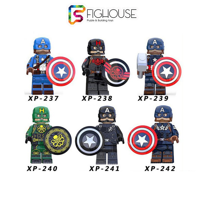 Xếp Hình Minifigures Siêu Anh Hùng Captain America - Đồ Chơi Lắp Ráp KT1031 [C2]