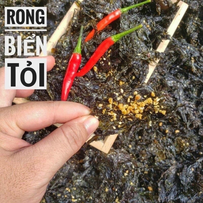 Rong Biển Tỏi Ớt LOn 200Gram [FREE SHIP] TỪ ĐƠN 50K, [Loại Đặc Biệt] Hàng ngon nhà làm