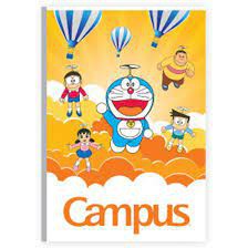 Vở 4 ô ly CAMPUS, vở cấp 1, tiểu học, tập 4 ô ly DORAEMON - Soleil Home