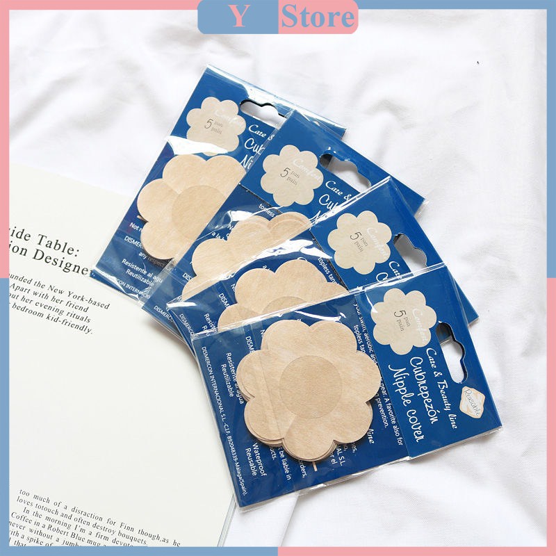 Túi 10 miếng dán ti giấy hình hoa cao cấp