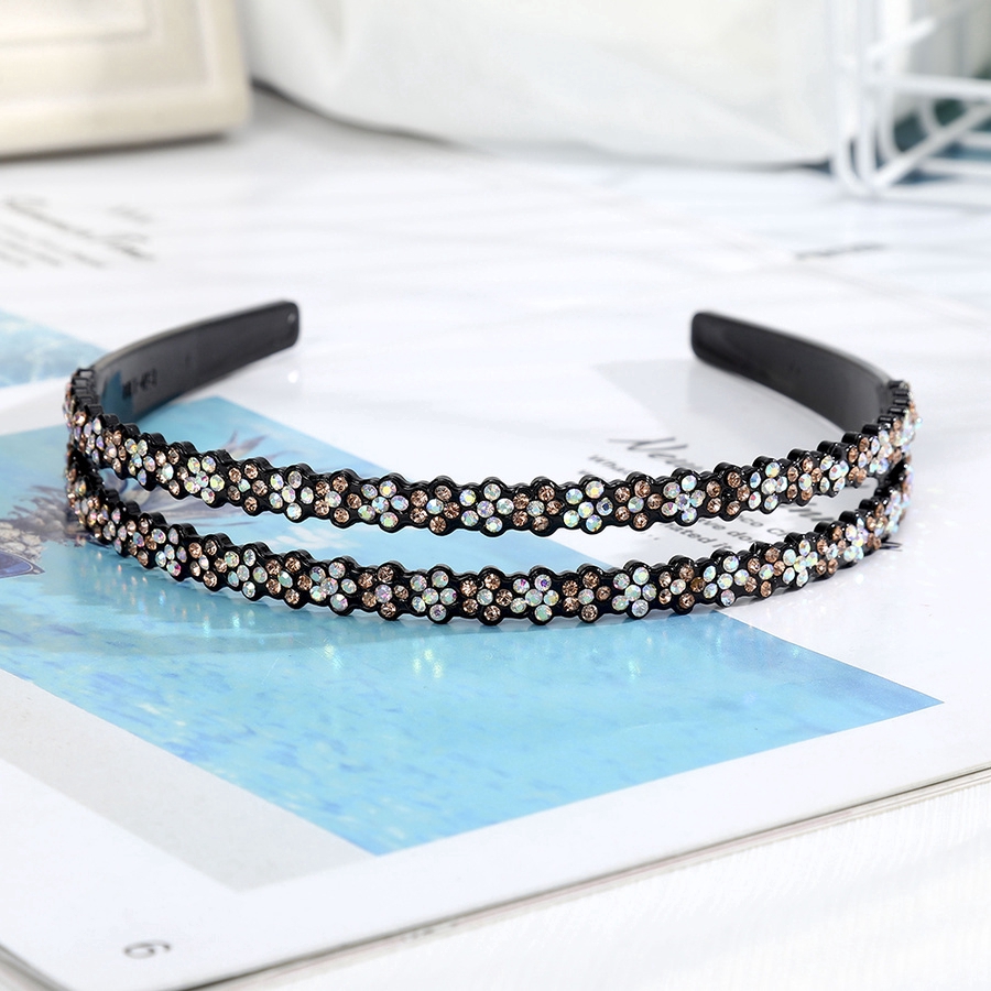 Băng đô cài tóc phối hạt đá thời trang cho nữ