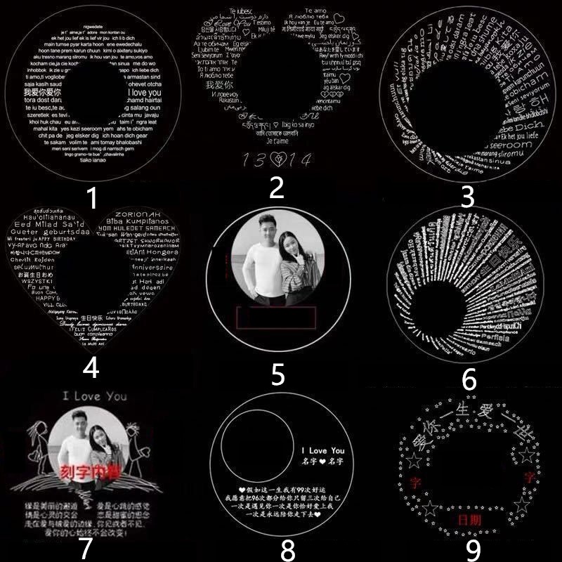 Vòng Cổ Mặt Trái Tim Chiếu Chữ I Love You Bằng 100 Ngôn Ngữ