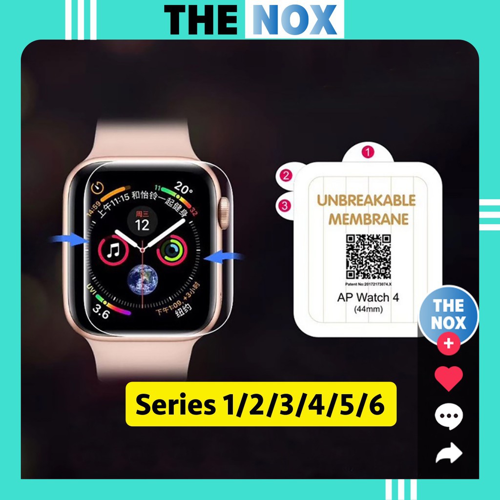 [G01] Skin Dán PPF Apple Watch Chống Trầy Màn Hình Cho Các Dòng Series 1/2/3/4/5/6 [The Nox] S035