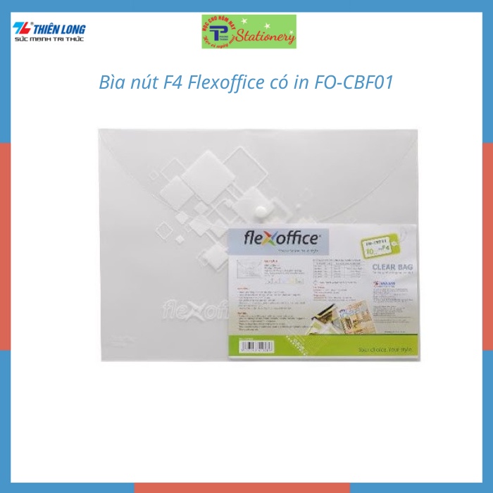 Bìa nút,túi cúc đựng tài liệu khổ A4, F4 Thiên Long Màu ngẫu nhiên CBF01, CBF02, CBF04, CBF05