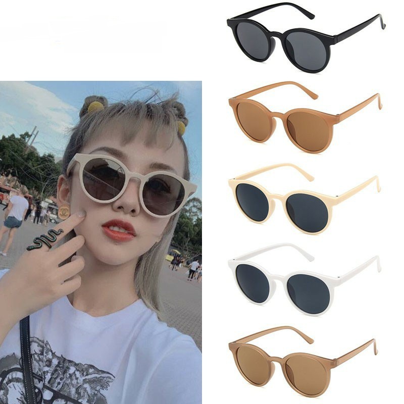 Kính râm kính mát tròn cho nữ chống tia uv