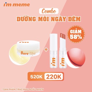 COMBO DƯỠNG MÔI NGÀY ĐÊM I'm Meme I'm Bare Lips Color Balm + Treatment 6g