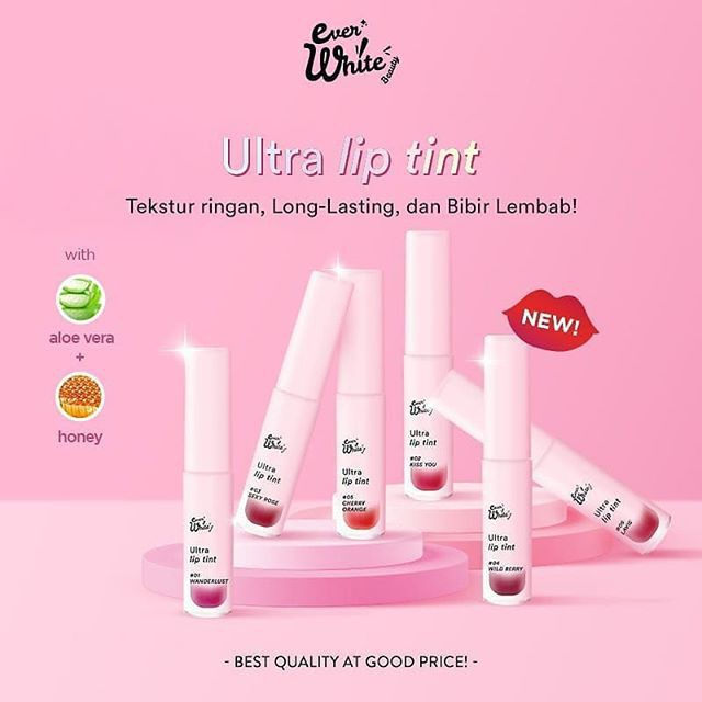 (hàng Mới Về) Son Tint Everwhite Siêu Mịn Màu Sắc Tươi Tắn