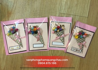 Thiệp hoa 20-10 handmade