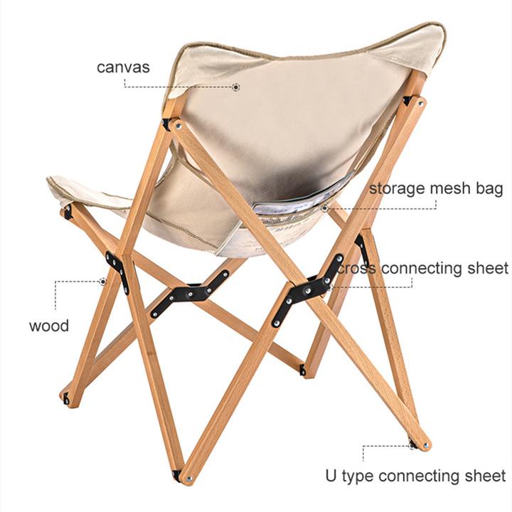 GHẾ XẾP DÃ NGOẠI VINTAGE KHUNG GỖ NATUREHIKE CAO CẤP - DUMUC STORE