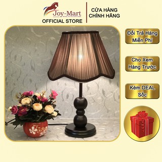 Đèn Ngủ Để Bàn ♥️JOYMART♥️ Đèn Trang Trí Phòng Ngủ Thân Gỗ Tự Nhiên, Chao Vải Kiểu Dáng Hiện Đại MB6110