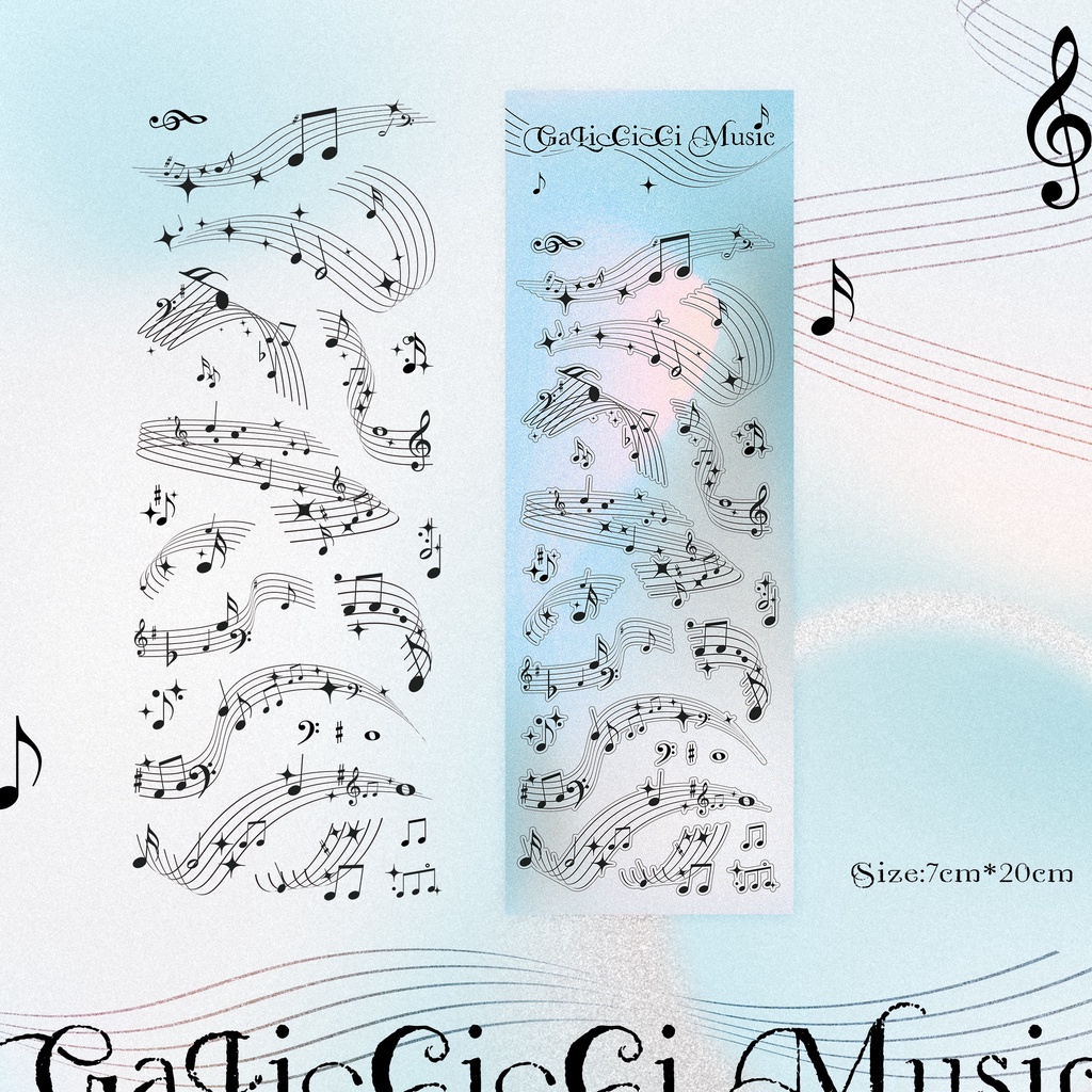 Nhãn Dán Màu Bạc Dòng Score Chính Hãng GaLiCiCi Tự Trang Trí DIY
