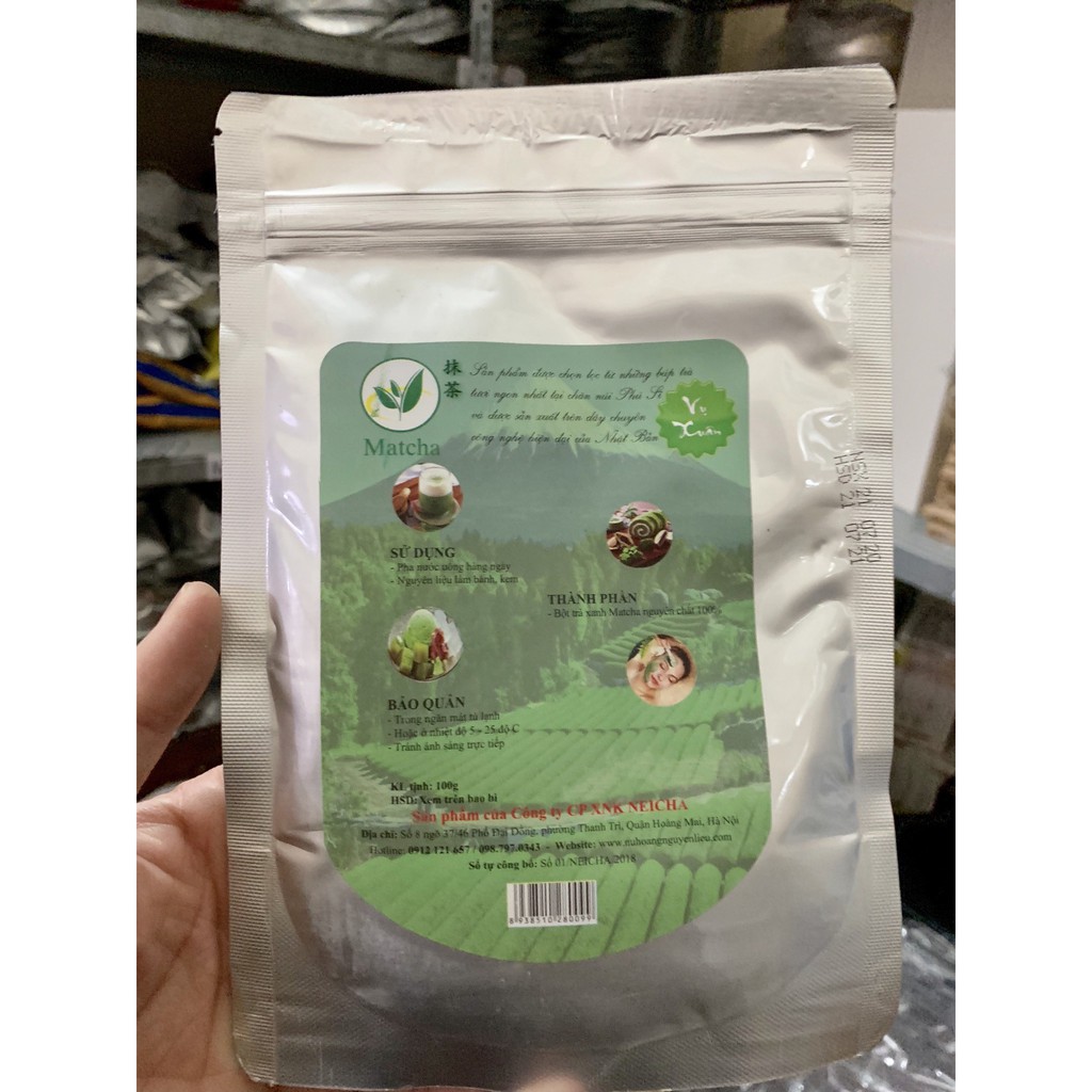 Bột Trà Xanh Matcha Nhật Bản Nguyên Chất 100% Gói 100g ( Vụ Xuân )