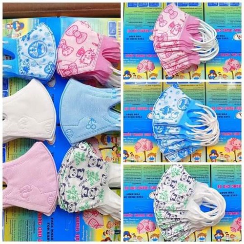 5d kist nam anh  Famaro hộp 10 Khẩu trang trẻ em 3 tới 9 tuổi ] kisd khẩu trang y tế em bé kháng khuẩn