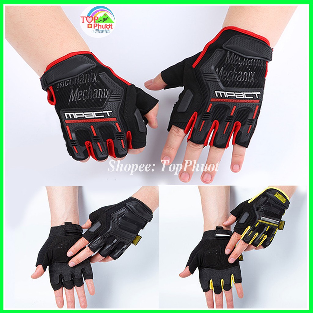 Găng tay nam nữ cụt ngón Mechanix Cao cấp chống nắng đi xe đạp xe máy đi phượt
