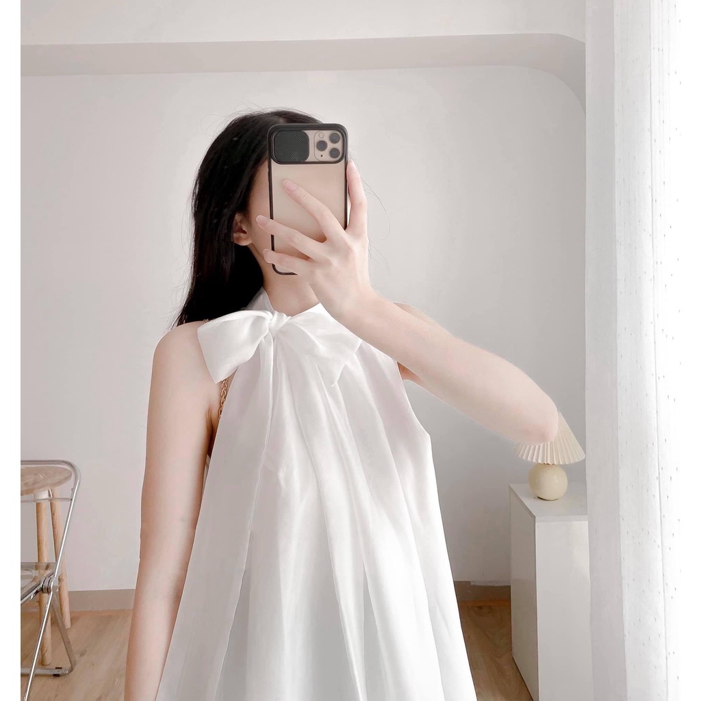 [Ảnh thật] Áo yếm Dream Top A07 vải tơ màu trắng mềm mại, áo kiểu nữ 2 lớp dày dặn, chất lượng cao.