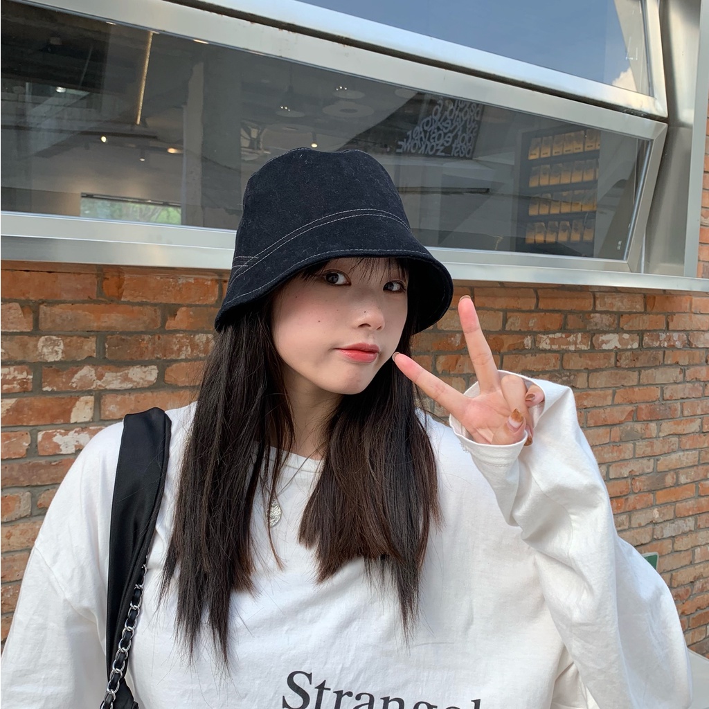Nón Tai Bèo Màu Trơn Dễ Phối Đồ Thời Trang Mùa Thu Cho Nữ