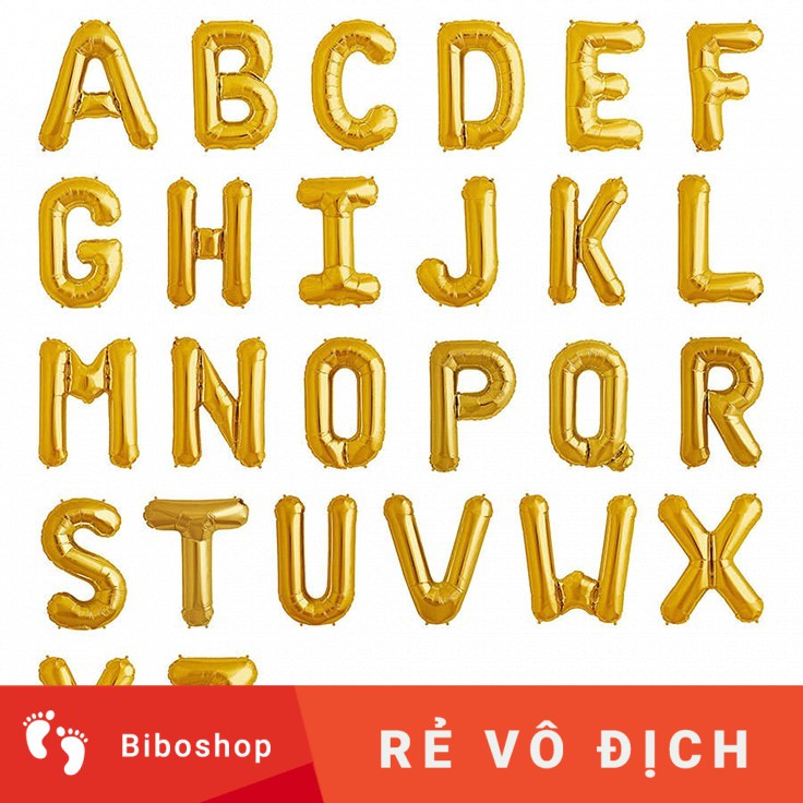 BÓNG CHỮ SINH NHẬT - BÓNG NHÔM SINH NHẬT - BÓNG CHỮ CÁI - BÓNG BAY SINH NHẬT MÀU VÀNG, TRẮNG, XANH, ĐỎ GIÁ RẺ, SIZE LỚN