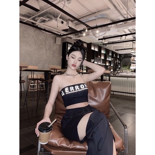 Áo ống croptop phản quang error yn