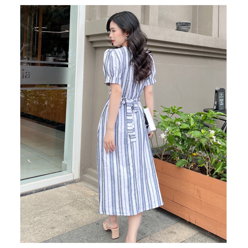 Váy đầm sơ mi dáng dài, váy liền công sở phong cách đầm vintage tiểu thư | BigBuy360 - bigbuy360.vn