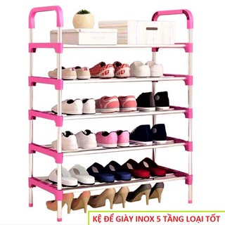 KỆ ĐỂ GIÀY DÉP INOX 5 TẦNG MẪU MỚI SIÊU CỨNG , TỦ ĐỂ GIÀY DÉP