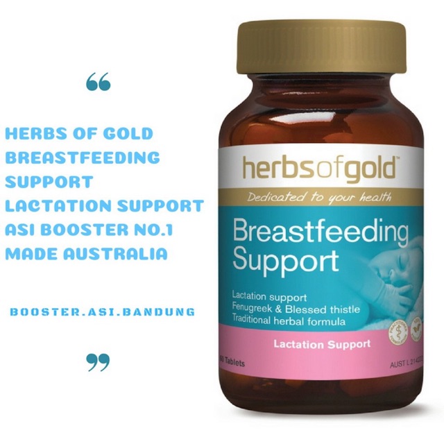 Lợi sữa Úc Herbs Of Gold Breastfeeding Support 60 viên Úc