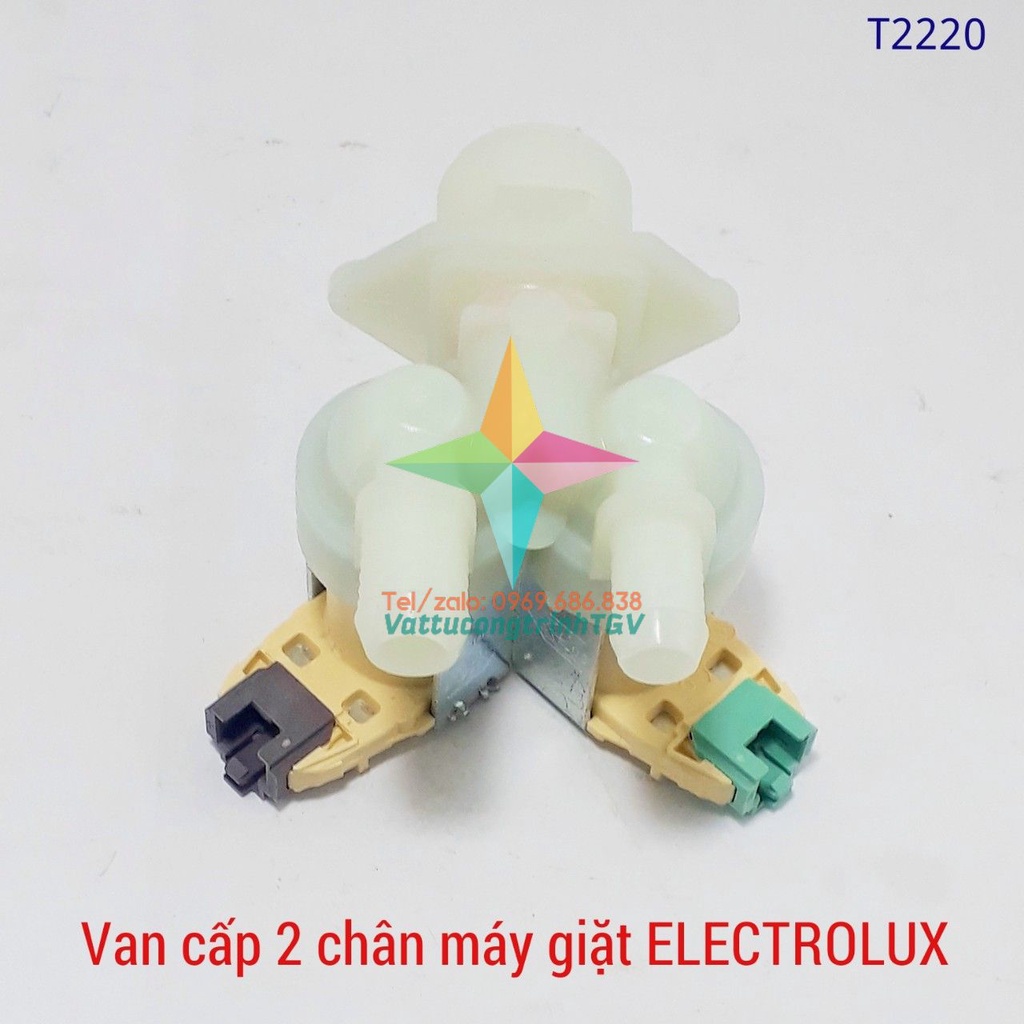 [Mã ELHA22 giảm 5% đơn 300K] Van Rơle cấp nước đôi cho máy giặt Electrolux hãng