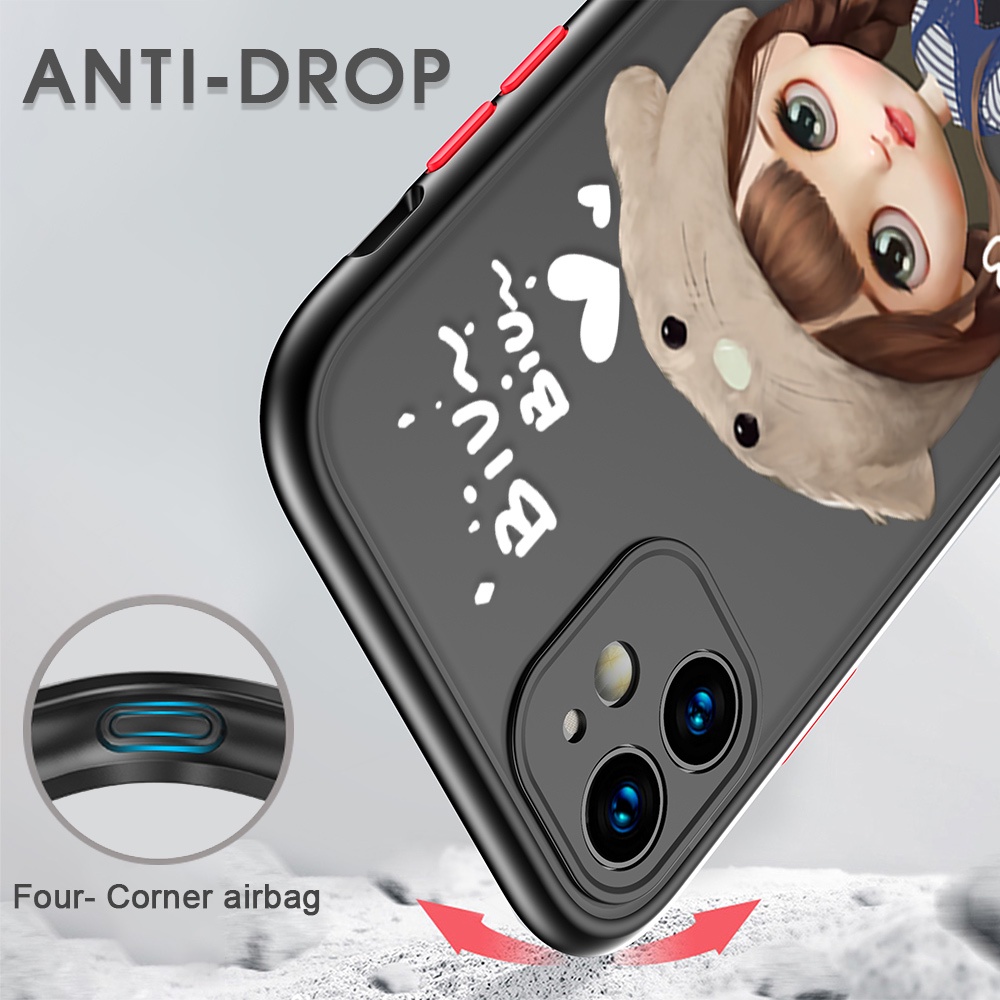 Ốp Điện Thoại Nhám Chống Sốc In Họa Tiết Hoạt Hình Dễ Thương Cho Oppo Reno6 Reno 6 5 6Z 5F Pro 6Pro 5G 4G