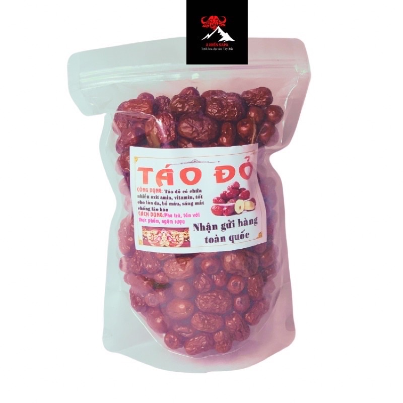 Táo đỏ khô Tân Cương gói 500 gr thơm ngon, dùng pha trà chống lão, bổ mắt đẹp da.