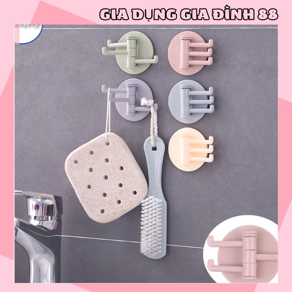 Móc treo quần áo đồ dùng phòng tắm dạng xoay siêu chắc chắn 88117 shop Gia Dụng Gia Đình 88