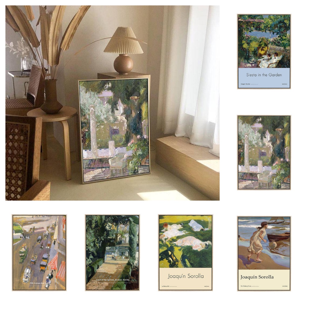 Tranh Vải canvas Treo Tường Họa Tiết Joaquin Sorolla Trang Trí Nội Thất