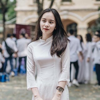 Áo dài trắng phi lụa Thái đẹp new 100% giá cực tốt