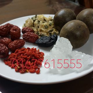 Trà La Hán Cúc hoa ( la hán + cúc hoa + táo đỏ + kỷ tử )