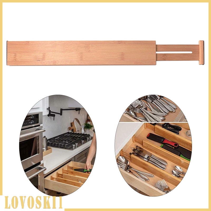 Thanh chia ngăn kéo sắp xếp gọn gàng bằng gỗ tre có thể tùy chỉnh cho gia đình