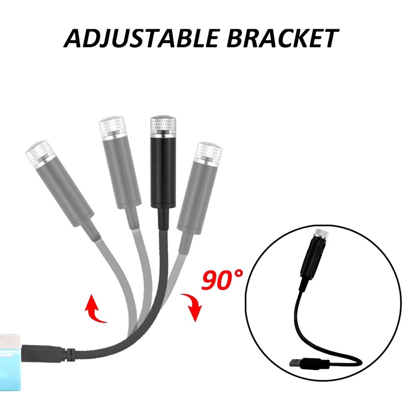 Đèn led chiếu trần xe ô tô hình bầu trời sao trang trí tiện dụng