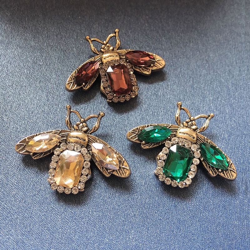 Trâm Cài Áo Hình Chim Ruồi Đính Đá Cổ Điển